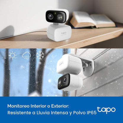 Cámara de seguridad con cable Tapo 2K para interiores/exteriores pa...