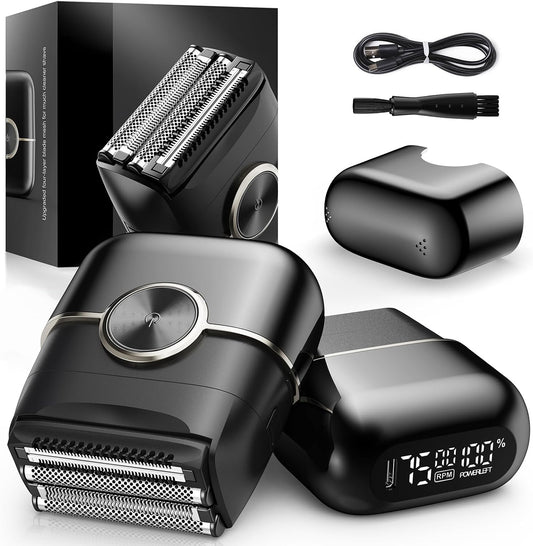 NKTMXY Afeitadoras eléctricas para hombres: 4 cuchillas flotantes y...