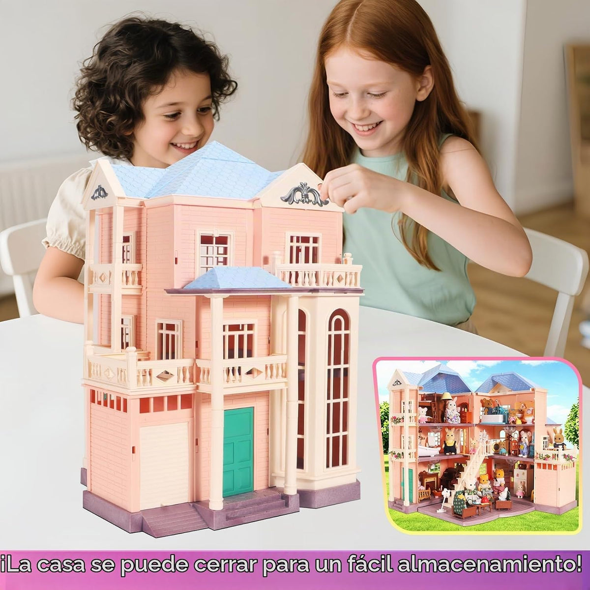 BananMelonBM Kid Toys Family Cozy Cabin Country Home Playset | Mueb...