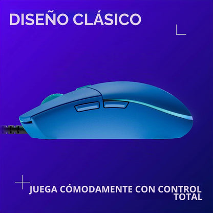 Logitech G203 Wired Gaming Mouse - Blue | LIGHTSYNC RGB, memoria in...