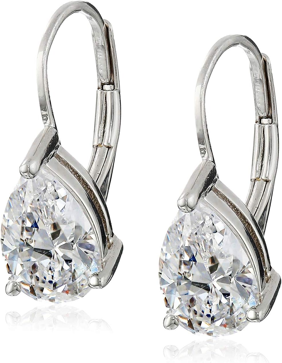 Amazon Essentials Pendientes de plata de ley o chapado en oro con c...