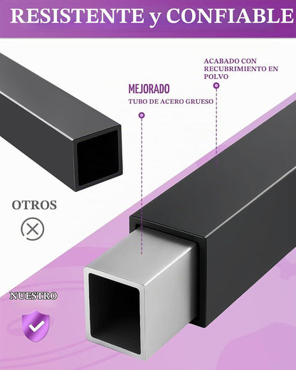 Mythinglogic Estante de gimnasio en casa para mancuernas, esterilla...