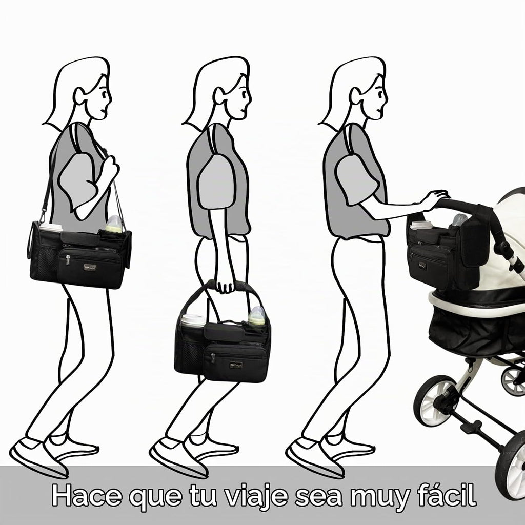 TOPDesign Organizador universal para cochecito de bebé, carrito de...