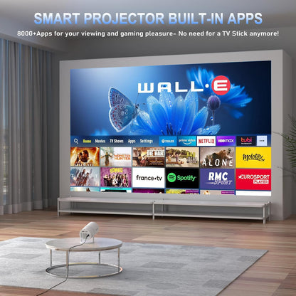 Mini Proyector, Proyector Inteligente Portátil 4K WiFi 6 BT 5.4 [Ap...