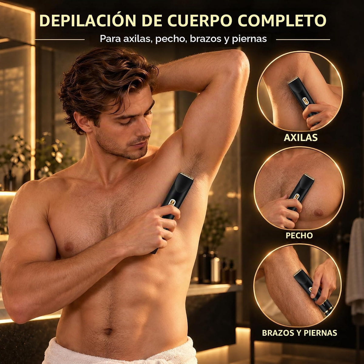 Afeitadora eléctrica impermeable 2 en 1 para mujer, color negro | D...