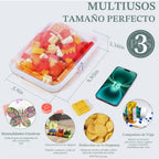 YOPCDJ Paquete de 3 fundas rígidas transparentes con cremallera, bo...