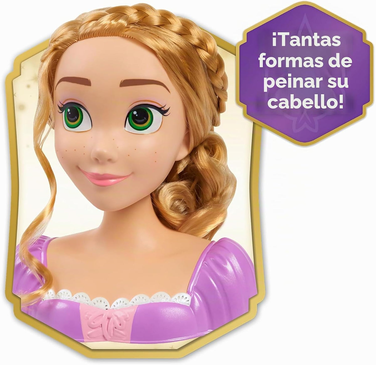Disney Cabeza de peinado Princess Rapunzel | 14 piezas, juego de si...