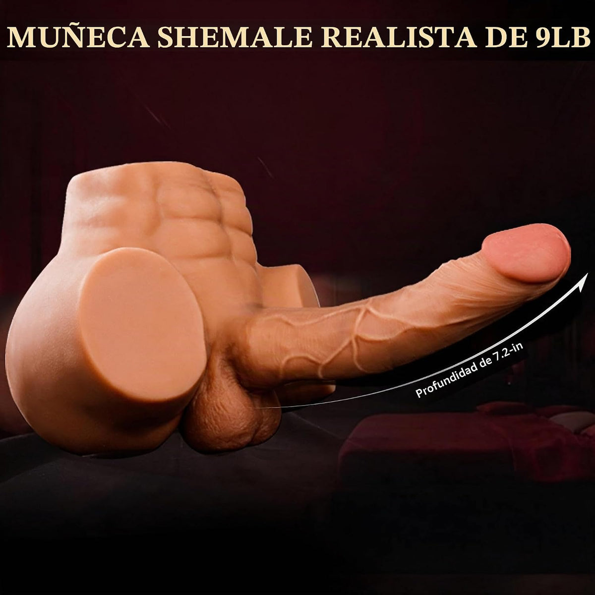 Muñeca sexual transexual BIG SHOCKED con consolador enorme realista...