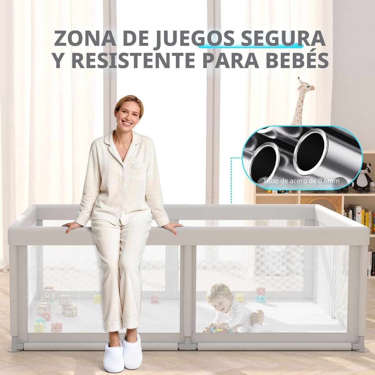 Hiaksedt Baby Playpen Parques para bebés y niños pequeños | Patio d...