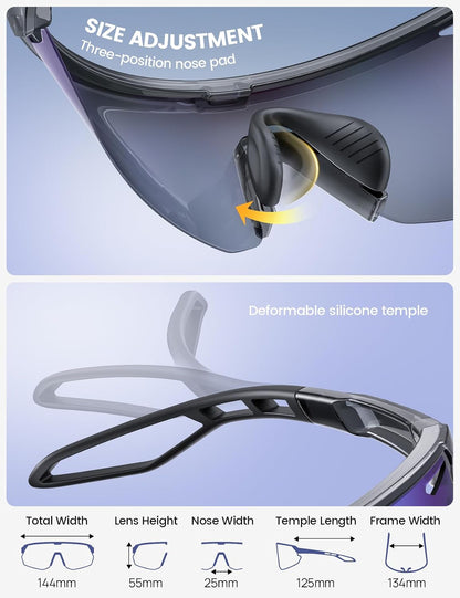 Lamicall Gafas de sol deportivas polarizadas de 0.85 oz para hombre...