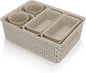 BROOKSTONE, Juego organizador multiusos de 10 piezas, cestas anidab...