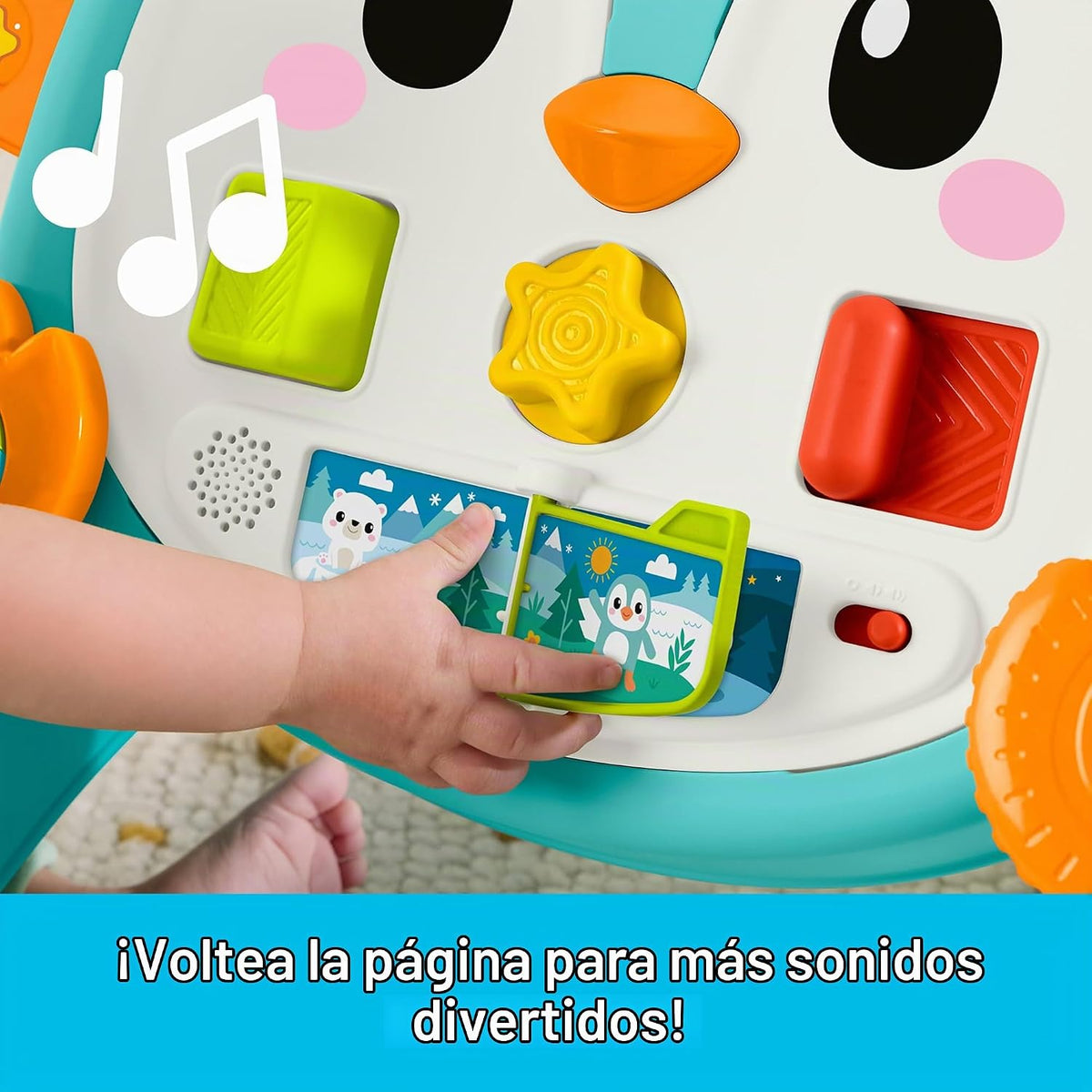 Fisher-Price Juguete de empuje para bebé, caminante musical de ping...
