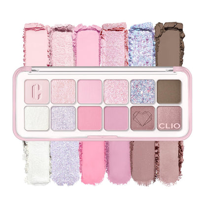 CLIO Pro Paleta de ojos de aire, 12 colores mate y brillante, color...