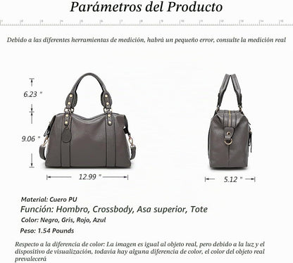 mcuvaec Bolsos y carteras para mujer, bolso de mano de cuero vegano...