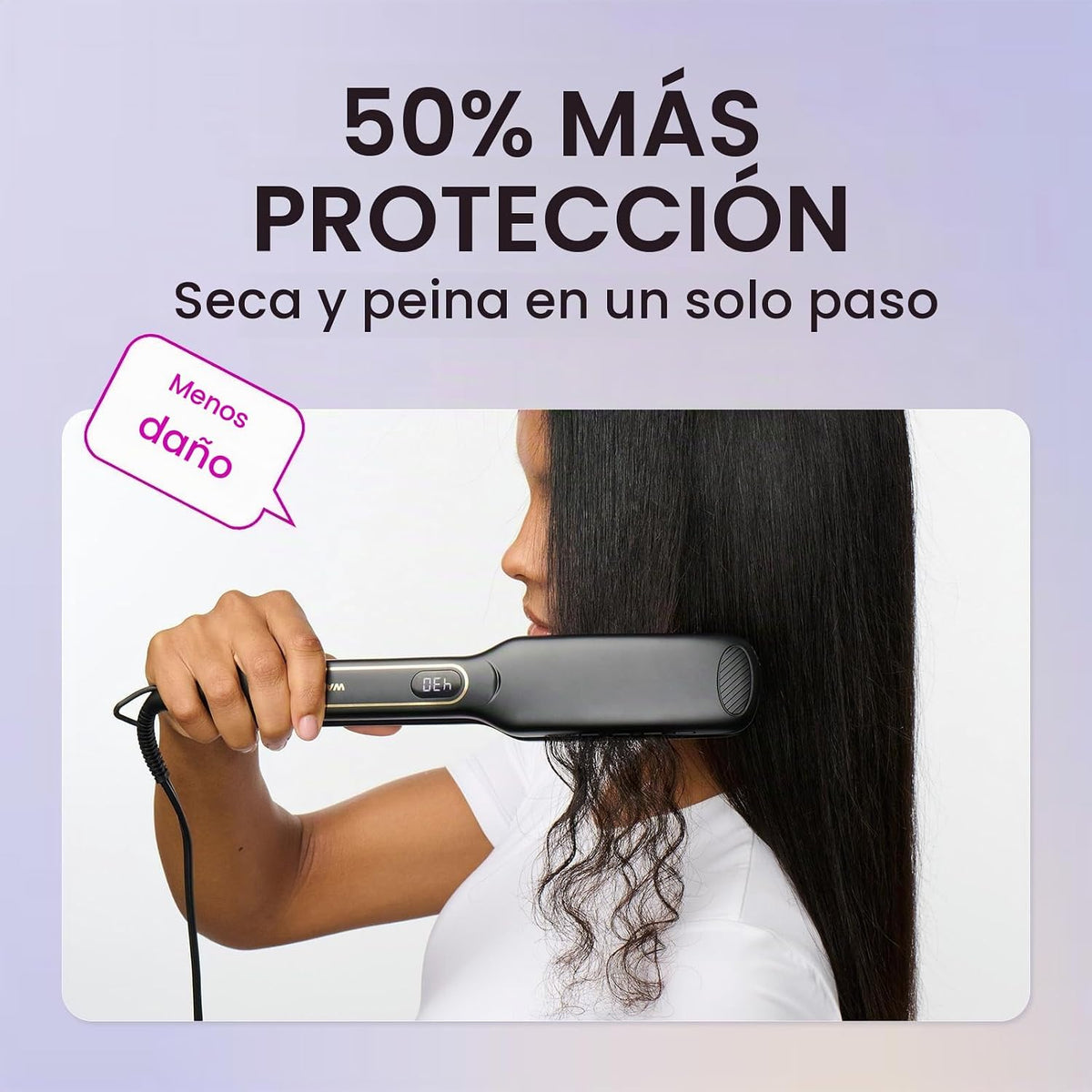 Wavytalk Plancha plana ancha de ventilación de 1.75 pulgadas, alisa...