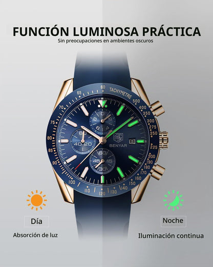BENYAR Reloj para hombre analógico cronógrafo de cuarzo, impermeabl...