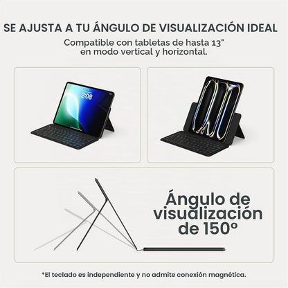 Satechi OntheGo - Teclado Bluetooth con soporte ajustable, conecta...