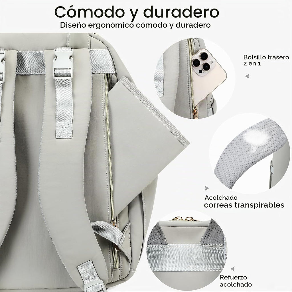 AIJIEKE Mochila para pañales, Mochila para pañales multifuncional g...