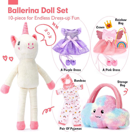 Juguetes de unicornio para niñas de 4 a 6 años, muñeca de bailarina...