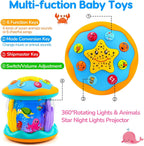 Tsomtto Musical Crawling Crab & Ocean Proyector giratorio Juguetes...