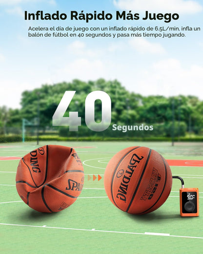 ETENWOLF Bomba de bola P300 Plus, bomba de baloncesto eléctrica par...