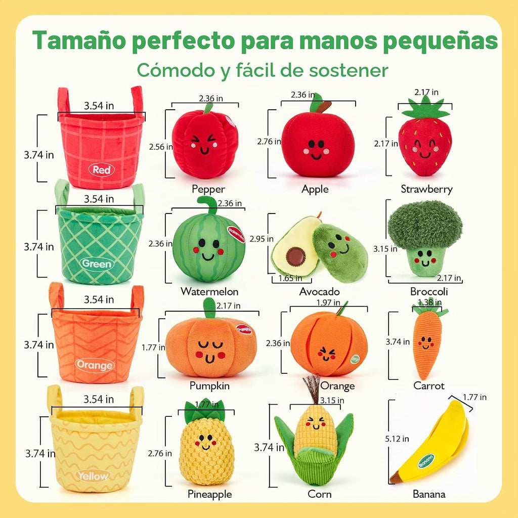 hahaland Juguetes sensoriales para bebés Juguetes Montessori Frutas...