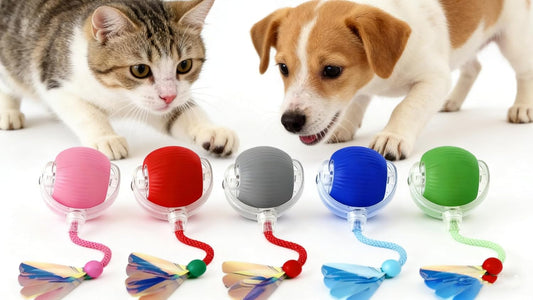 RightBliss Juguete automático de bola rodante para gatos y perros....