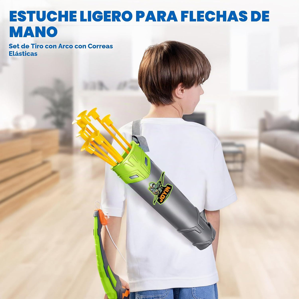 JOYIN Juego de arco y flecha para niños con luces LED intermitentes...