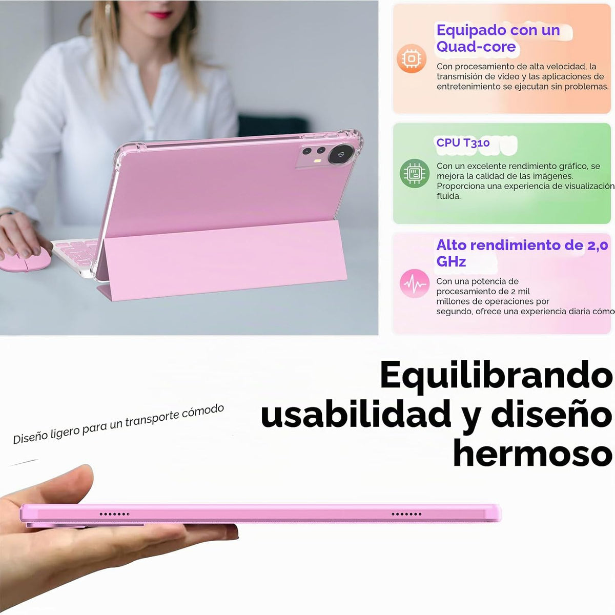 DIGITHINK Tablet PC de 128 GB 10 pulgadas Android 16.0, tabletas An...