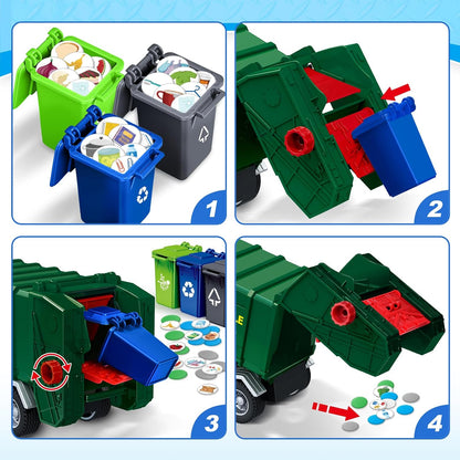 Juguetes para niños de 3, 4, 5, 6, 7, 8 años, camión de basura gran...