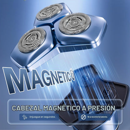 Maquinilla de afeitar eléctrica para hombres, afeitadora giratoria...