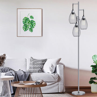 Lámpara de pie regulable Nintiue, 3 bombillas LED Edison de 800LM i...