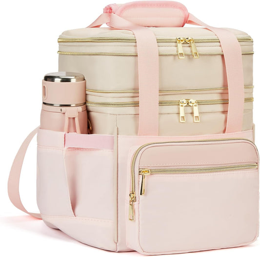 holuxer - Bolsa de almuerzo aislada y caja de almuerzo para mujer -...
