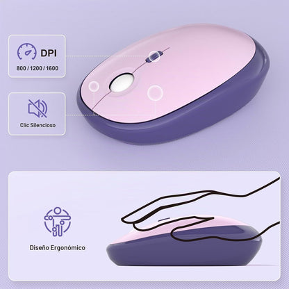 MOFII Combo de teclado y mouse inalámbricos, juego de teclado y mou...
