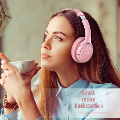 BERIBES Auriculares Bluetooth sobre la oreja Auriculares estéreo in...