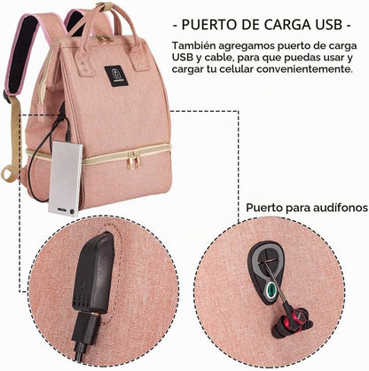 MOMIGO DiaperBreast Pump Backpack - Bolsa enfriadora y resistente a...