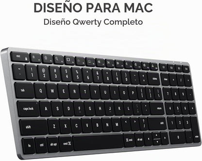 Teclado retroiluminado Bluetooth Satechi Slim X2, sincronización mu...
