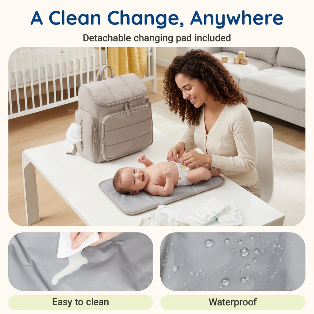 mommore Mochila para pañales, bolsa de bebé, mochila para pañales |...