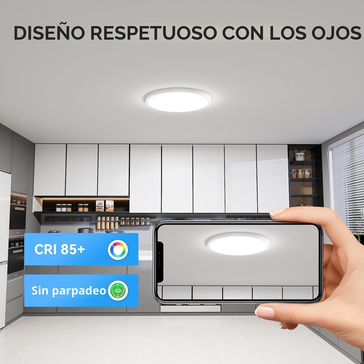 WKONCLDY Paquete de dos lámparas de techo LED de montaje empotrado...