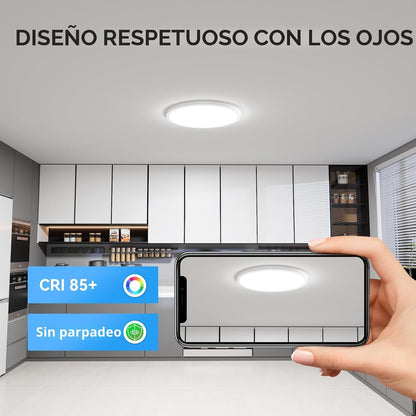 WKONCLDY Paquete de dos lámparas de techo LED de montaje empotrado...