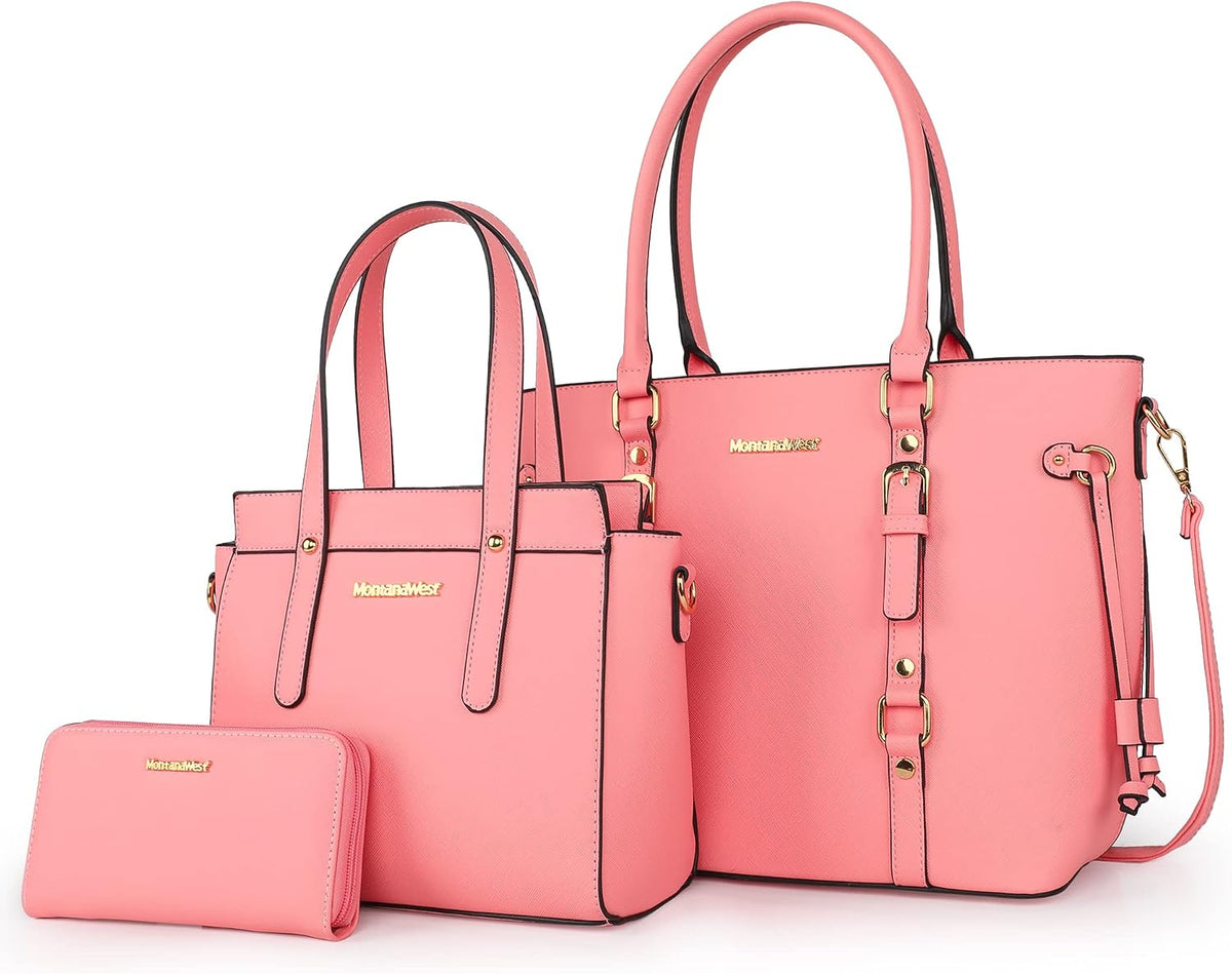 Montana West - Juego de 3 piezas de bolsos para mujer: bolso de man...