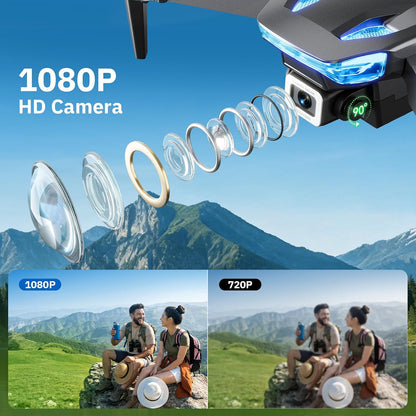 Wipkviey Drone con cámara para niños, mini dron 1080P, 2 baterías |...