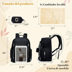 miss fong Mochila para pañales - Bolsa de pañales para mamá y papá...