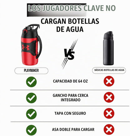 Under Armour Botella de agua aislada con asa y gancho para cerca, j...