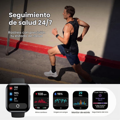 Relojes inteligentes para hombre, Android y iPhone, 1.8 pulgadas HD...
