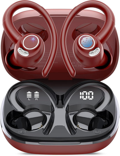 Auriculares inalámbricos, Bluetooth 5.4 Auriculares deportivos sobr...