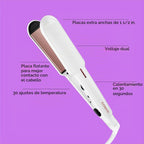 Conair - Plancha para el cabello, doble cerámica, platos extra anch...