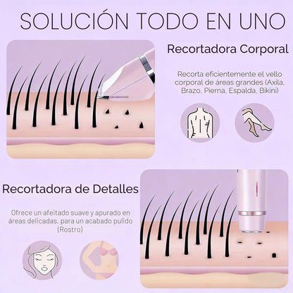Recortadora de bikini para mujer, afeitadora eléctrica impermeable...