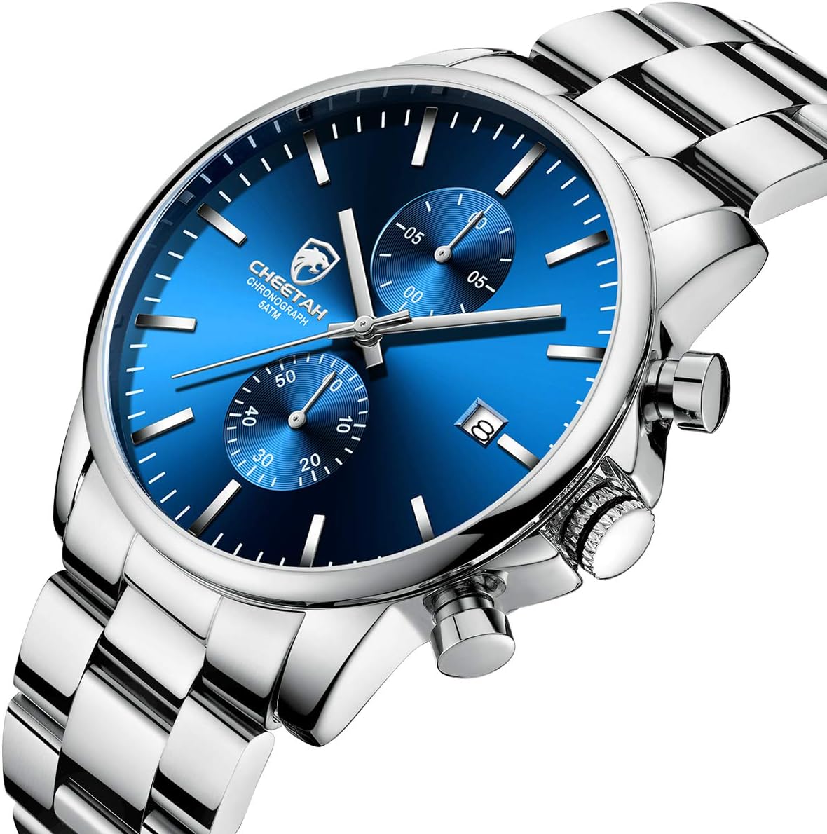 GOLDEN HOUR Fashion Business - Relojes para hombre con cronógrafo,...