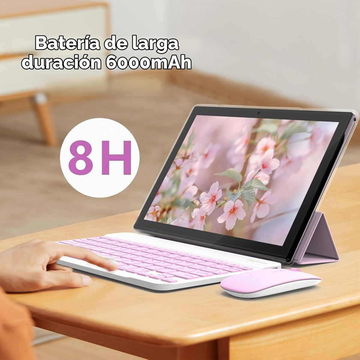 Tableta 2 en 1 Tablets 10 pulgadas Android 15 Tablet Set con funda...